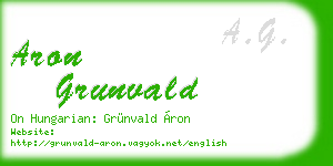 aron grunvald business card